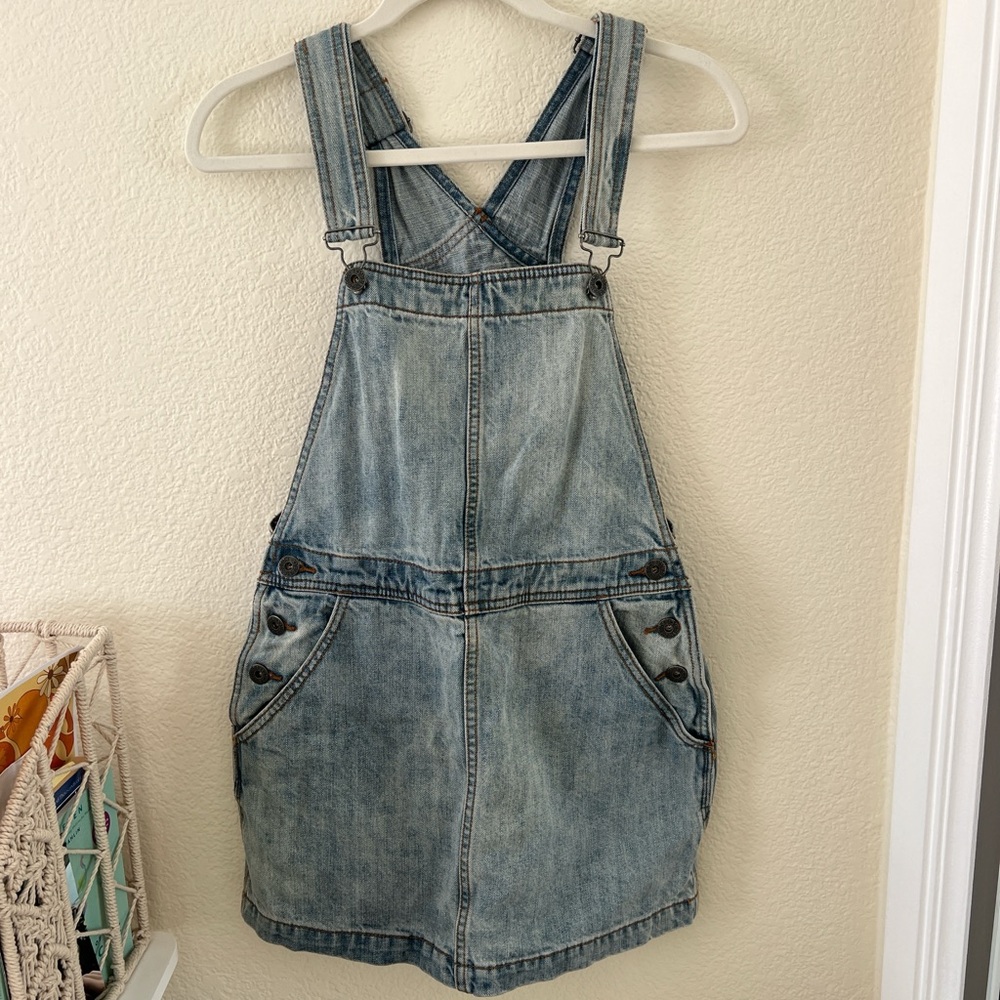 Free people denim overalls skirt